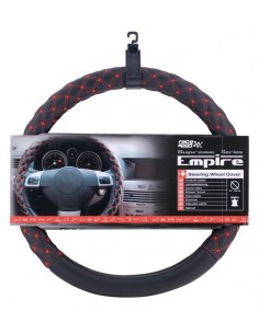 Funda Volante Negra Hilo Rojo
