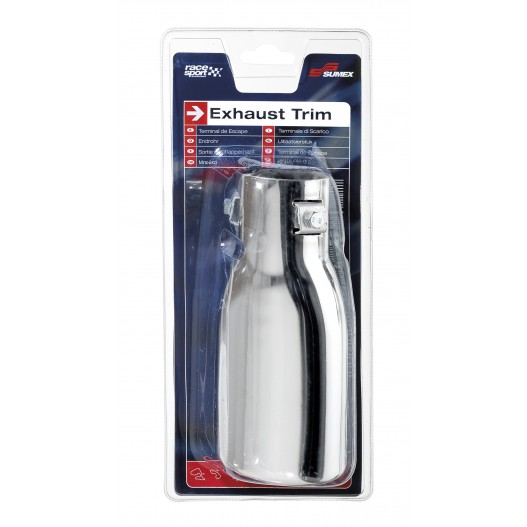 Cola escape Race Sport universal acero inoxidable ovalada