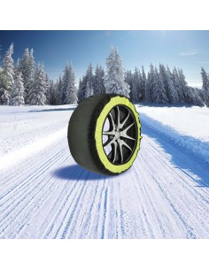 Cadenas de tela para coche. Cadenas para la nieve fáciles de poner y quitar.