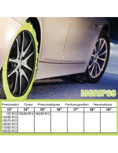 Cadenas de tela para coche. Cadenas para la nieve fáciles de poner y quitar. 2