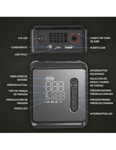 Mini Compresor Aire Portatil Bateria... Mini Compresor Aire Portatil Bateria...
