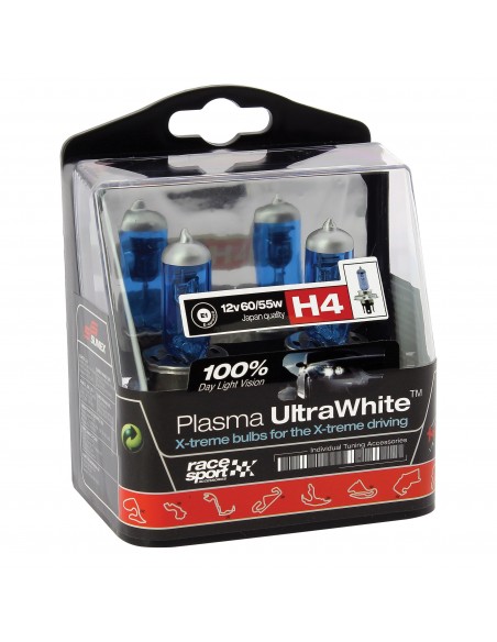 Estuche Bombilla "Plasma" Super Blanca. 2 Unidades. Xenon  H4  H7