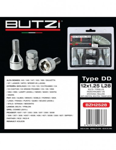 Juego de 4 Tornillos Antirrobo...